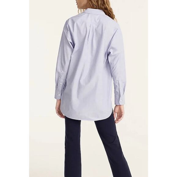J. Crew Relaxed Fit 100% Cotton Button Down Collar Shirt Longsleeve 8 Peri Blue - Picture 5 of 15